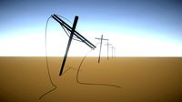 Destroyed Hydro Poles 01