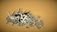 Low Poly Fallen Rubble 04