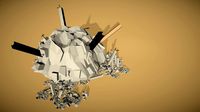 Low Poly Fallen Rubble 03