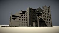 Low Poly Destroyed Building 15