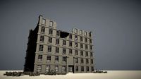 Low Poly Destroyed Building 14