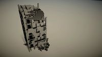 Low Poly Destroyed Building 13