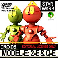 Model-E Droids 2-E Q-E Star Wars