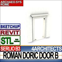 Roman Doric Door B Revit STL Printable