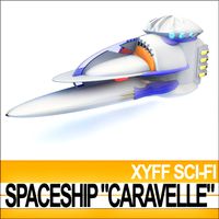 Xyff Sci-Fi Spaceship - Caravelle T25X12