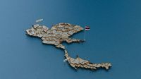Thailand detailed Map with Animated Flag