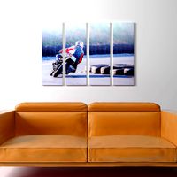 Printed Canvas - Men riding a Motorbike