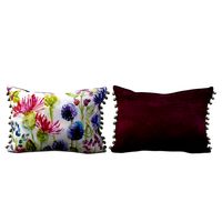 Voyage Cushion - Thistles (Pom Pom Pillow)