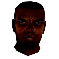 Low Poly African Head