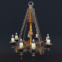 Forged chandelier 2 3d model