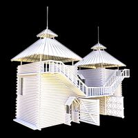 Castle wooden gates 3d model