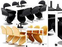 Verpan Panton Move Table - dining chair standard and deluxe
