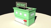 Low Poly Music Store