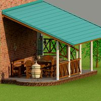 covered terrace with furniture