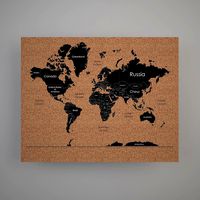 Cork map notice board
