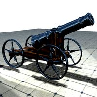 Medieval cannon-carriage