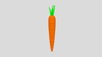 Low Poly Cartoon Carrot