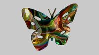 Low Poly Butterfly Silhouette Decorative Object
