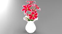 Lily pink tiger in vase