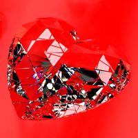 Set Heart shaped gemstone v1