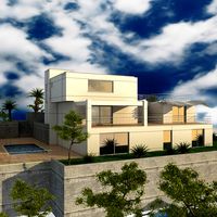 Summer Villa with trees