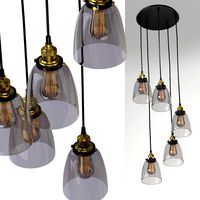 Chandelier Loft Clear Glass Cloche 5