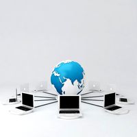 Laptop Earth Icon