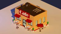 Low Poly Cafe
