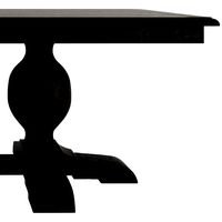 FRENCH URN PEDESTAL RECTANGULAR DINING TABLE BLACK