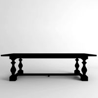 17TH C. MONASTERY RECTANGULAR DINING TABLE BLACK