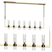 RAVELLE LINEAR CHANDELIER 59 POLISHED NICKEL