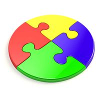 Circle jigsaw puzzle