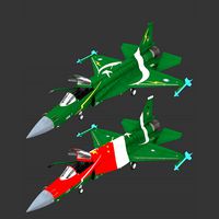 JF-17 Thunder Display Team Realistic Rigged