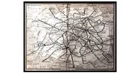 Restoration Hardware 1950s Guilmin's Parisian Metro Map