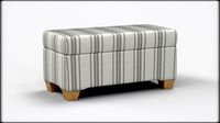 Pembroke storage bench stripe neutral