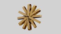Umbra Ribbonwood Wall Clock wood vaneer