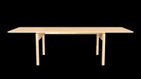POST TABLE-oak veneer Low-poly