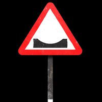 Dangerous dip Roadsign