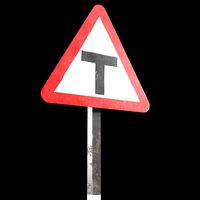 T intersaction Roadsigns