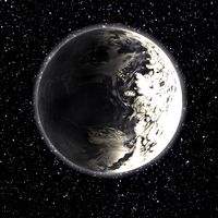 Planet with ice ocean