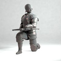 Crossbowman later middle ages 3D print model