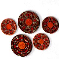 Wicker African wall baskets.