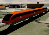German Transrapid Magnetic Levitation High-Speed Monorail Train