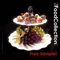 Grapes and Cupcakes on Tiered Stand