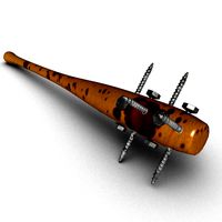 Baseball bat with screws