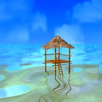 Hut on beach