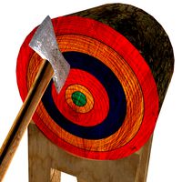 Axe on target