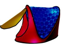 low poly camping tent