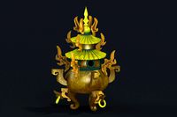 Bagua Copper Furnace alchemy furnace three-legged furnace tripod