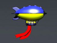 Cartoon airships flying machines toy hot air balloons